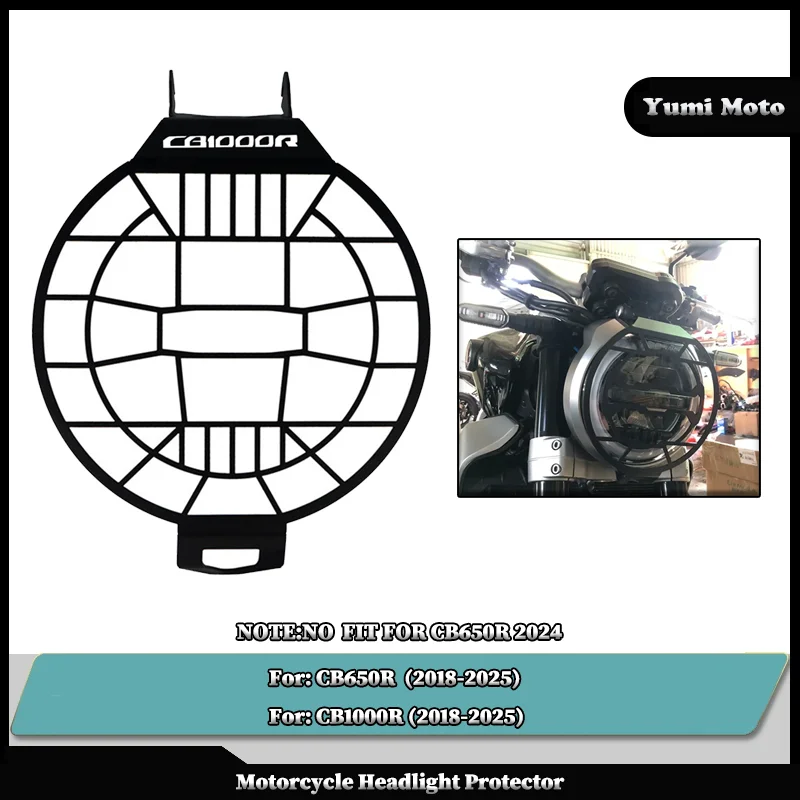 

Motorcycle Headlight Head Light Guard Protector Cover Protection Grill For HONDA CB650R 2018-2023 CB1000R 2018-2025 650R 1000R