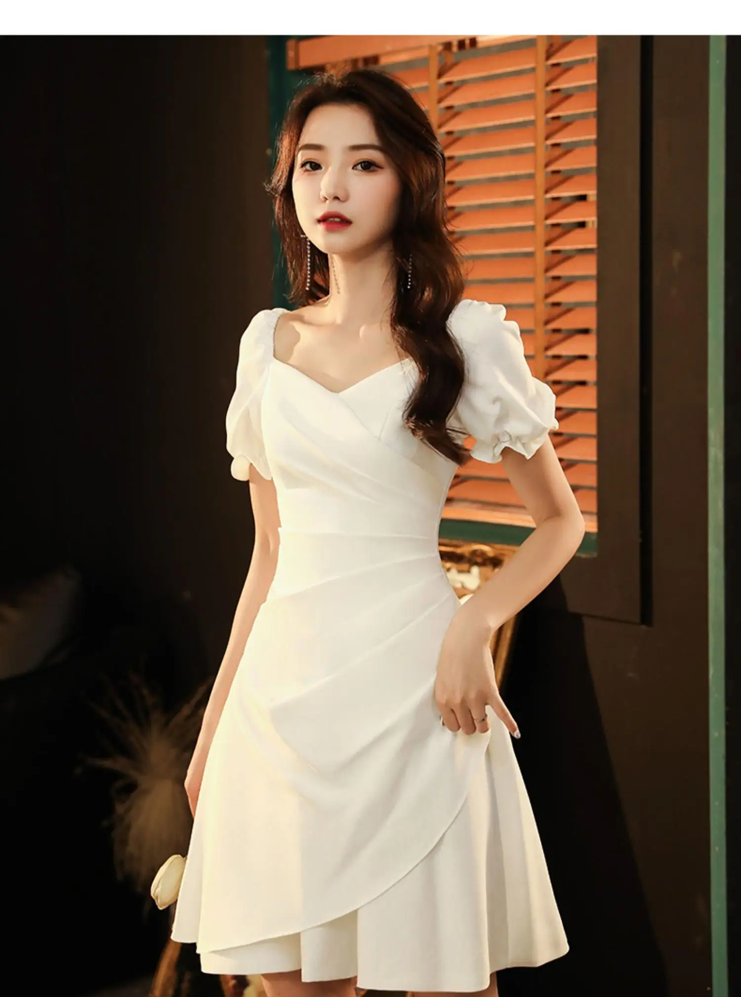 

Evening dress 2024 bride white dress