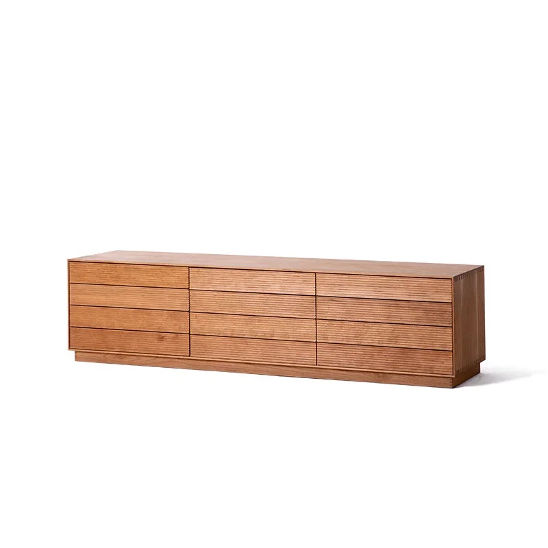 Storage locker, living room, cherry wood, black walnut, textured TV cabinet