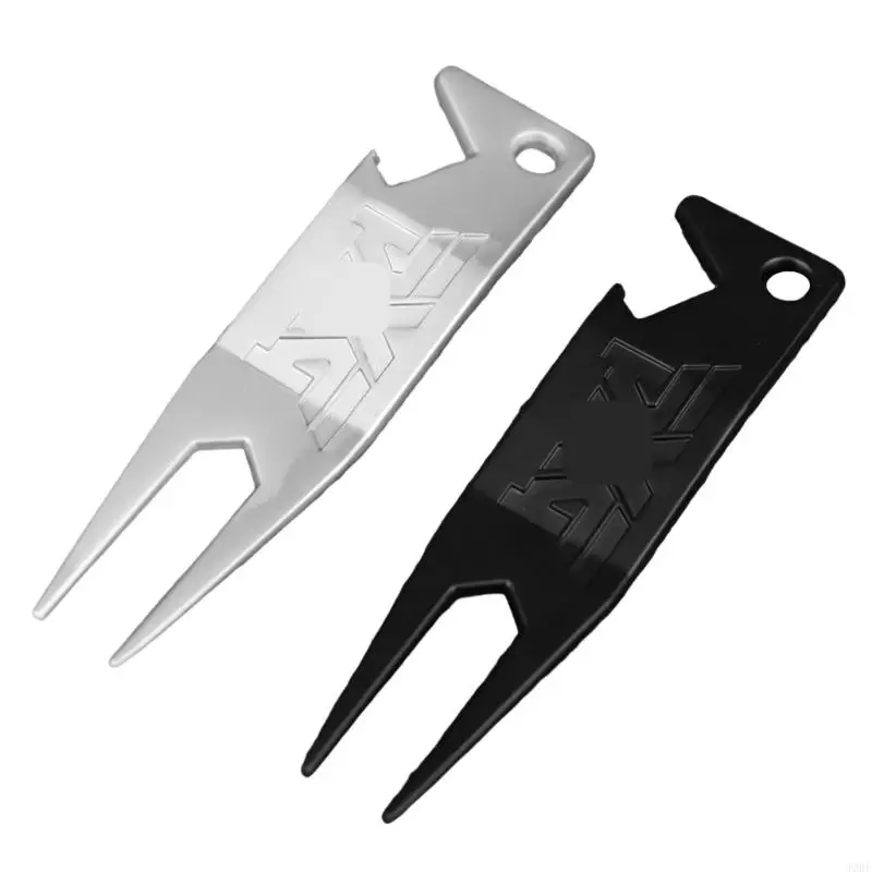 

J2HE Golf Divot Repair Tool Zinc Alloy Pitchforks Turf Tool Putting Green Fork Grooves Cleaner Golf Accessories Enduring