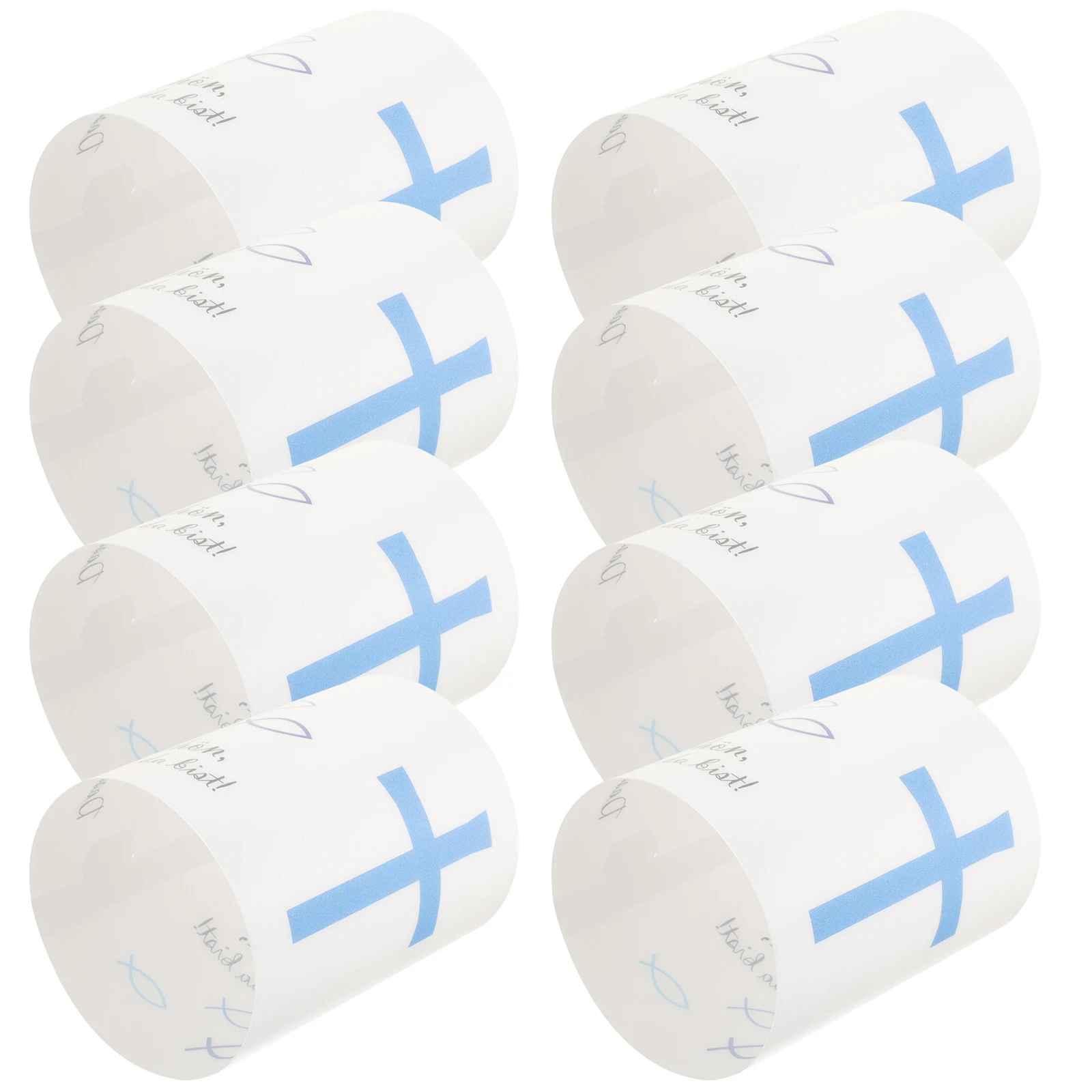 

8pcs Plastic Cylinder Windproof Covers For Home Desktop Holders Open Ended Tube Shades Decorative Plastic