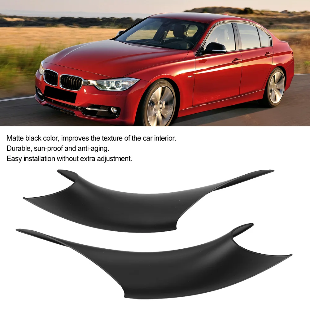 Car Interior Door Pull Handle Cover Trim Matte Black Fit for 3 Series 4 Series F30 F80 F82 F33 Door Handle Trim for F30