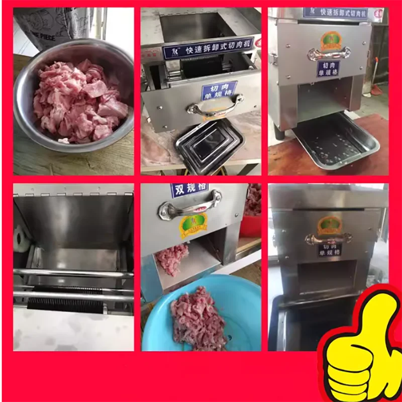 

Новая промышленная машина для нарезки и измельчения мяса для ферм и ранчо, инженерный слайсер