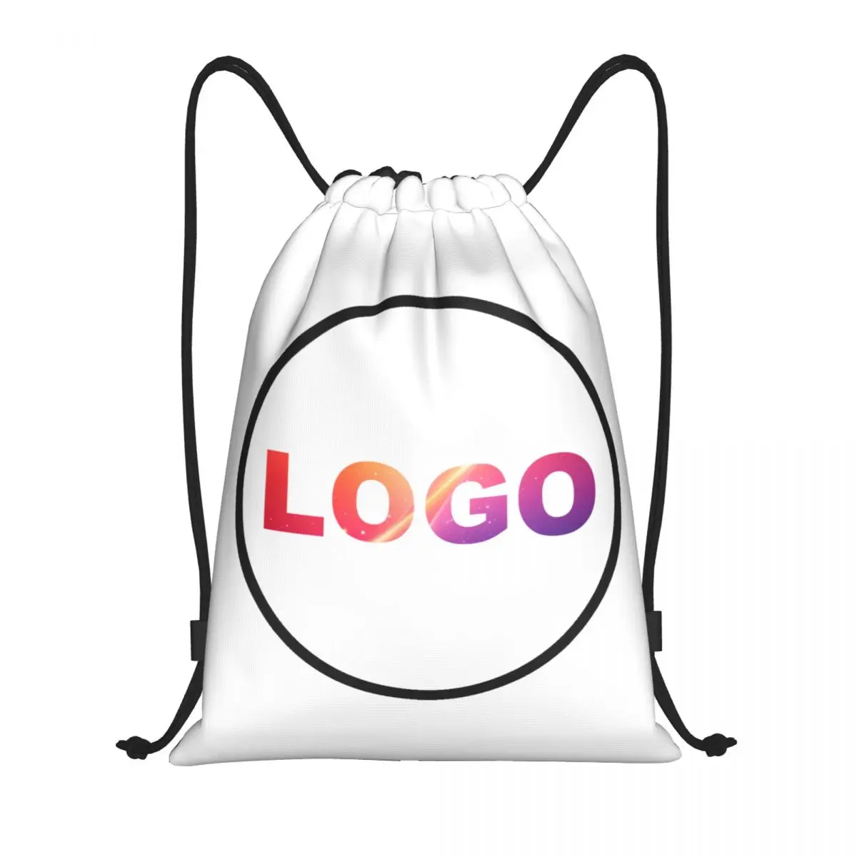 Personalized Custom Your Design Here Drawstring Bag Portable Gym Sports Sackpack Customized Logo  Training Storage Backpacks