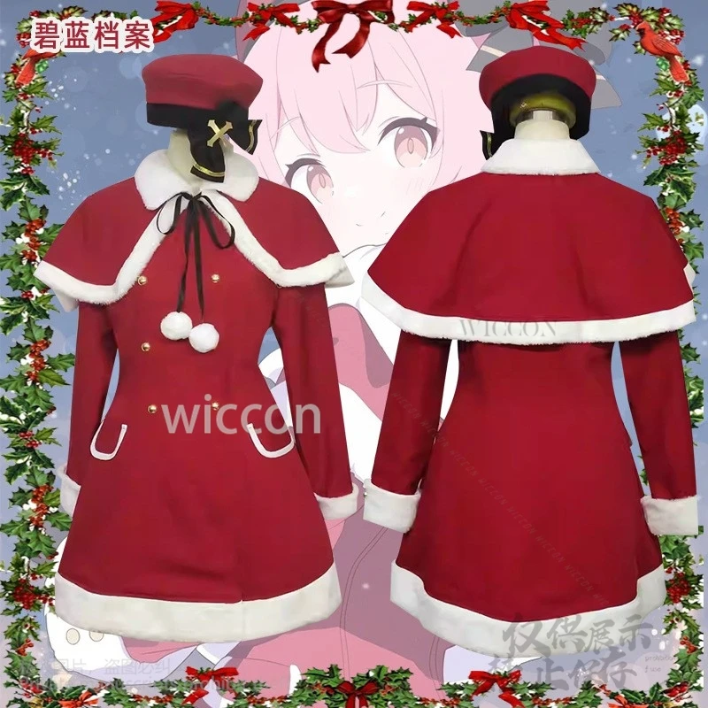 Sumi Serina Blue Archive Anime Game Cosplay Costume Christmas Nurse Red Dress Lolita Pink Wigs For Girls Woman Party Customized
