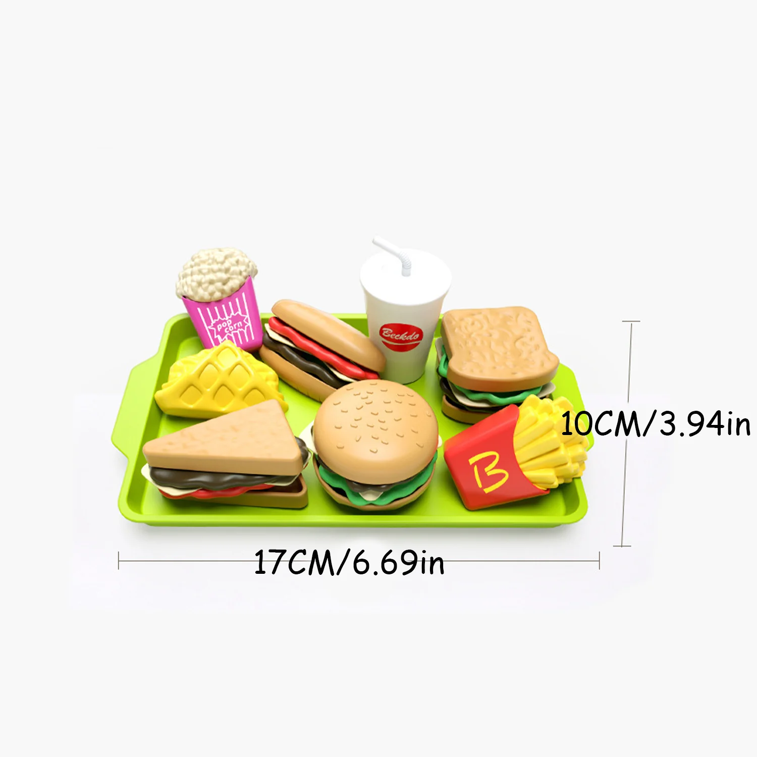 Mini House Fry Burger Set Toy, Children's Simulated Food Assembly DIY Fast Food