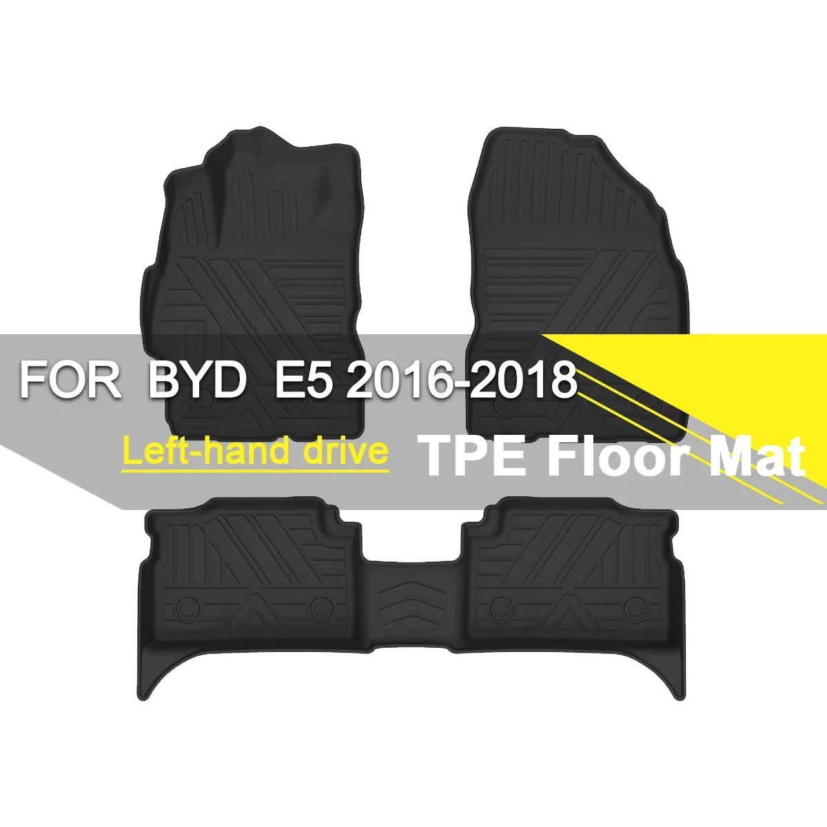 

Car Floor Mat TPE Rubber Waterproof Non-Slip Fully Surrounded Refit Left Hand Drive Car Accessories for BYD E5 2016-2018