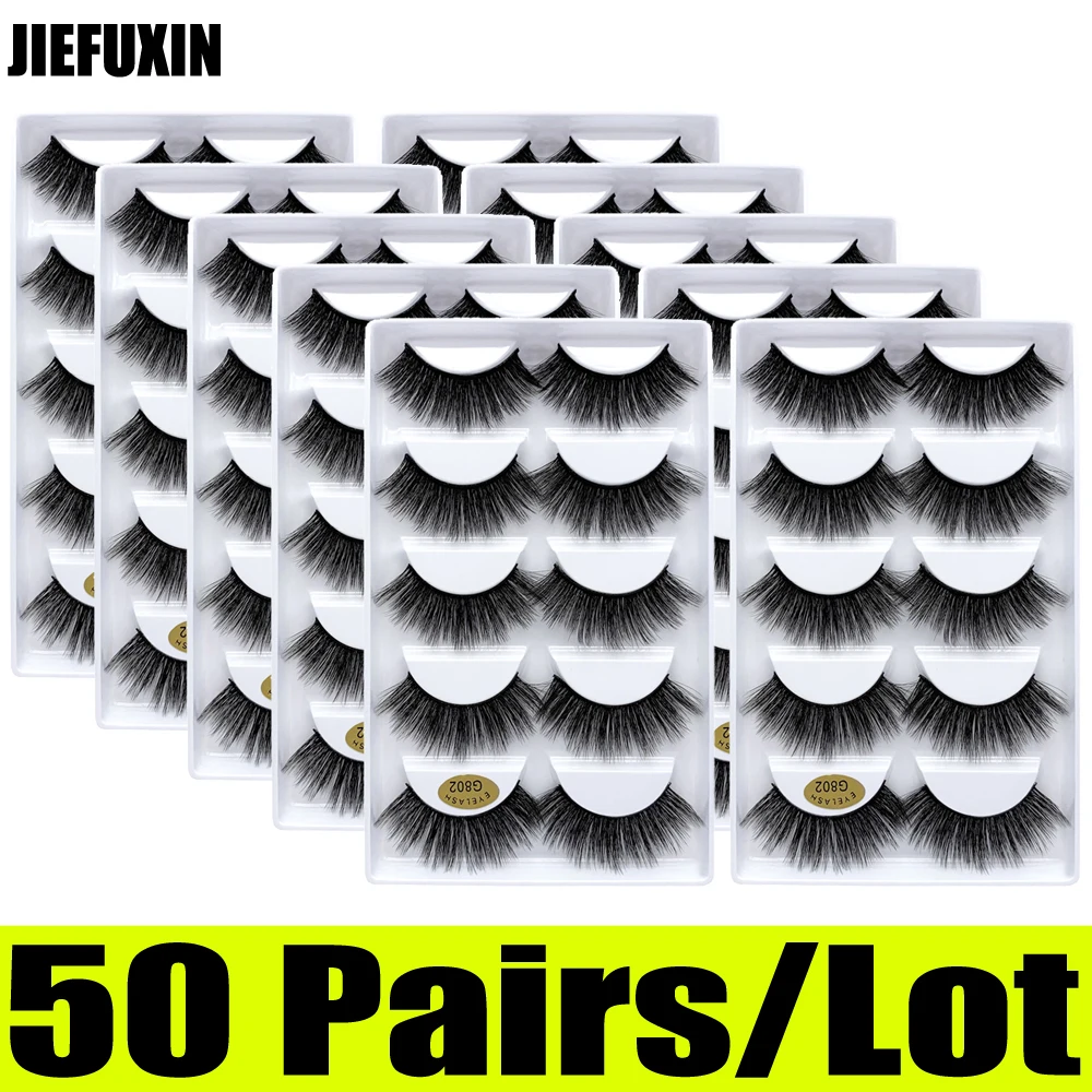 50 Pairs 3d Nertsen Wimpers Groothandel 10 doos 3d nertsen wimpers natuurlijke lange valse wimpers wimpers extension cilios g806 g800