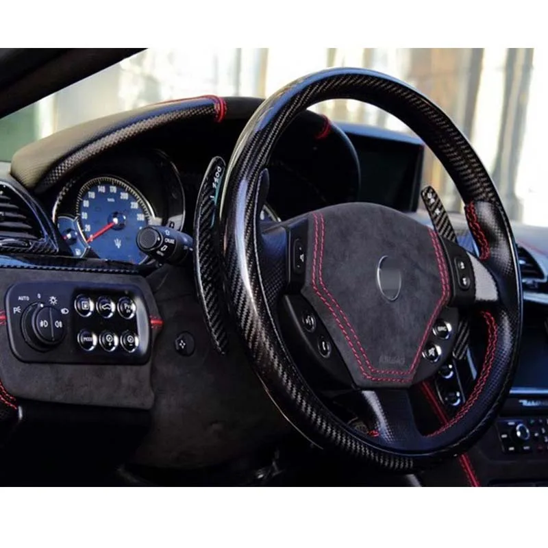 Real Carbon Fiber Steering Wheel Switch Paddle Kits For Maserati GranCabrio GC