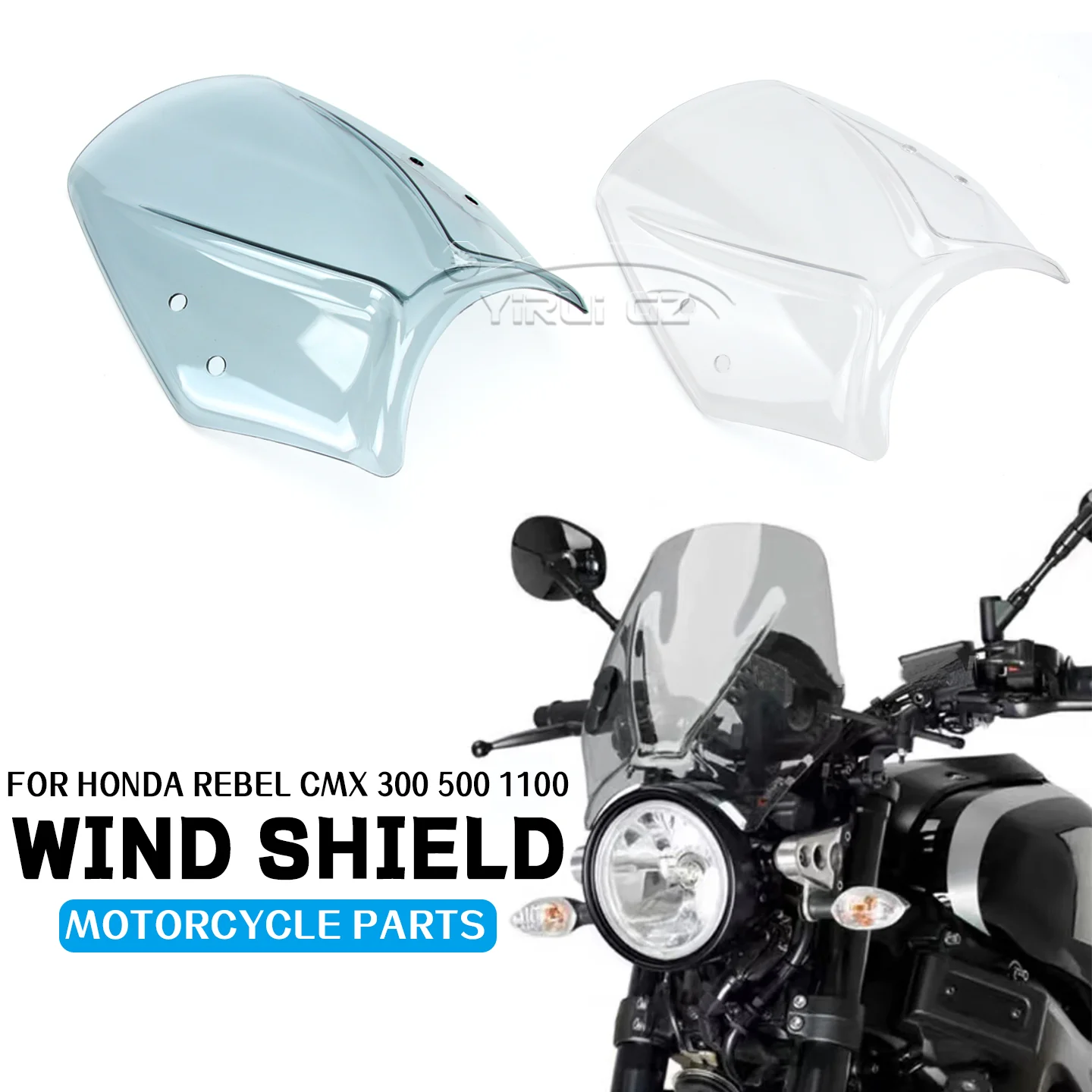 

Для Honda Rebel CMX 500 CMX 300 CMX 1100 CM300 CM500 CM1100 лобовое стекло мотоцикла, ветровое стекло, двойной пузырьковый дефлектор ветра