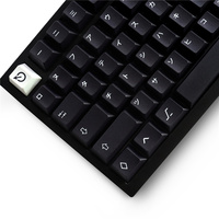 GMK Black Wob Katakana | PBT Keycap Set | 129 Keys Dye-Sub| Cherry Profile | Durable Texture for MX Switches (61/64/68/104/108)