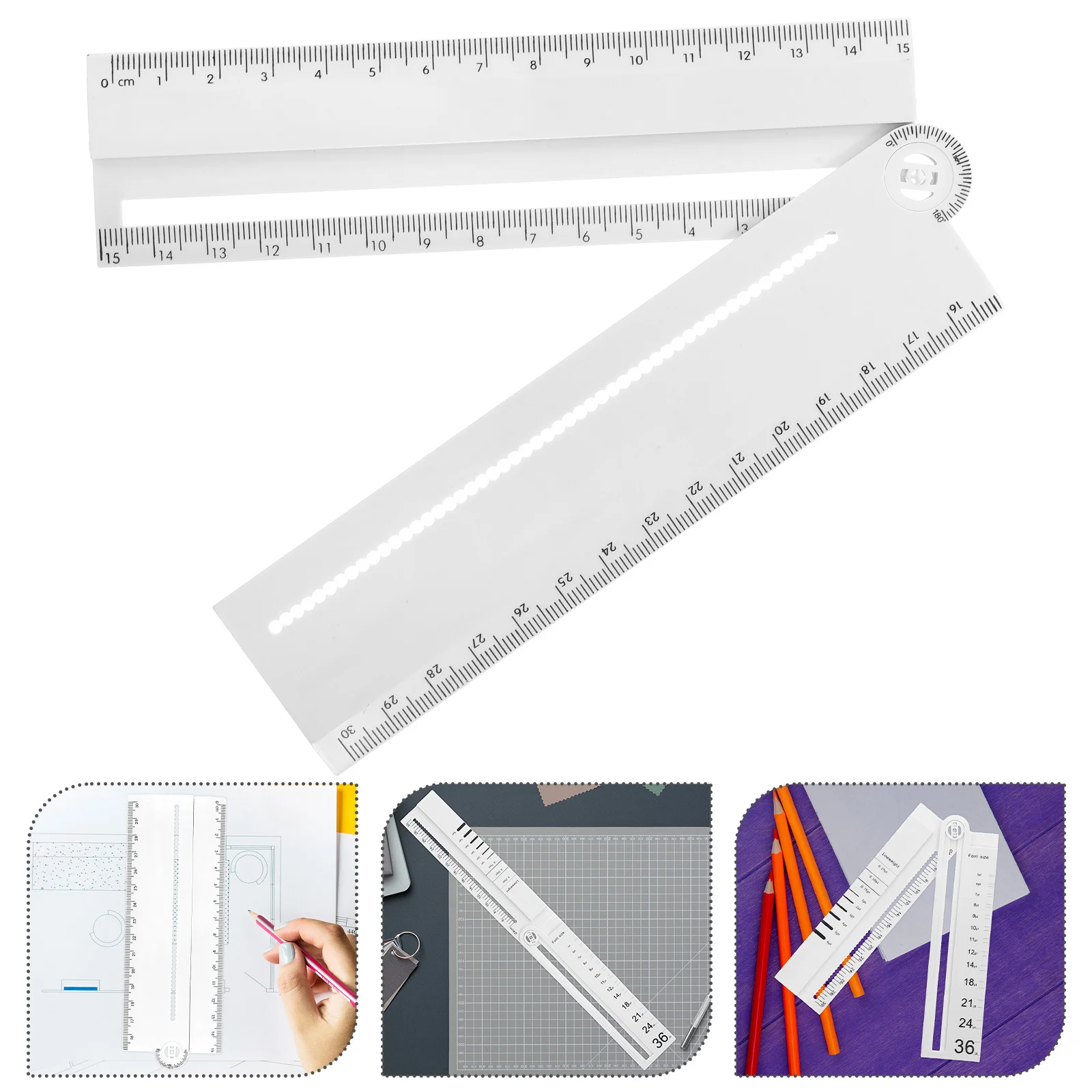 

Multifunctional Ruler 90 Degree Right Angle Plastic Square Tool For Woodworking Drawing L Shape Measuring Device Geometry