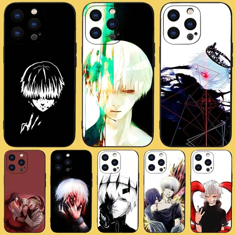 

K-Ken Anime K-Kaneki Phone Case For iPhone 17,16,15,14,13,12,11,Pro,Max,Plus,X,XS,SE4,E,Mini,Soft Black Case