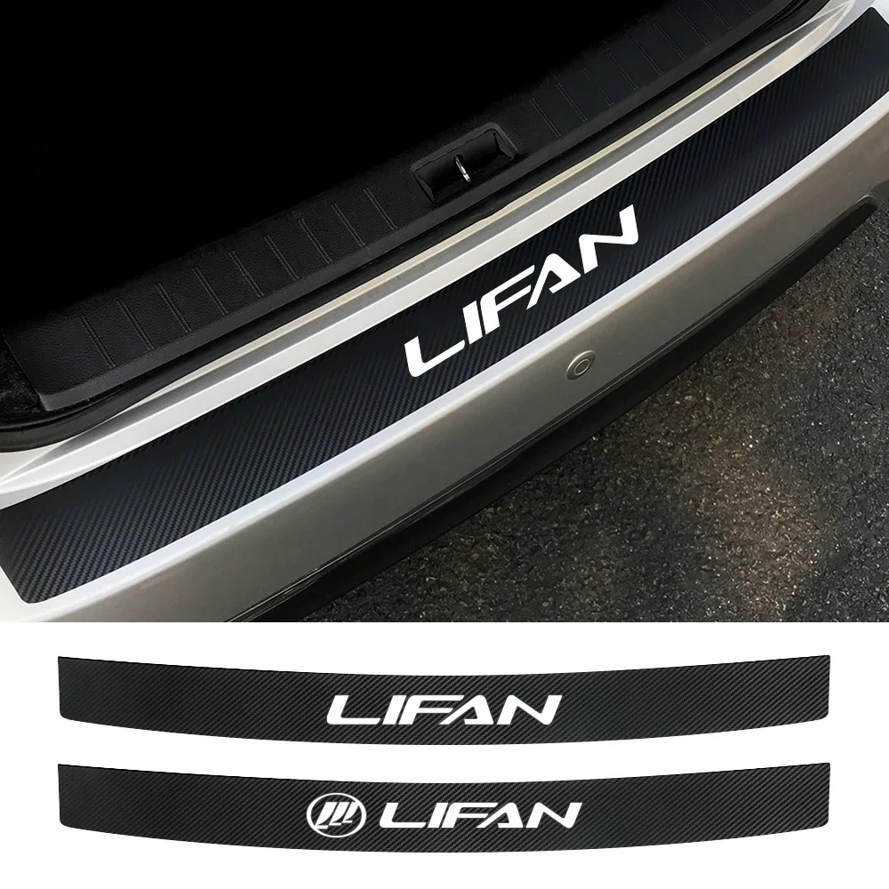 Car Rear Bumper Stickers For Lifan 320 X60 530 520 250 150 620 X50 X70 720 Solano Auto Exterior Accessories Carbon Fiber Decals