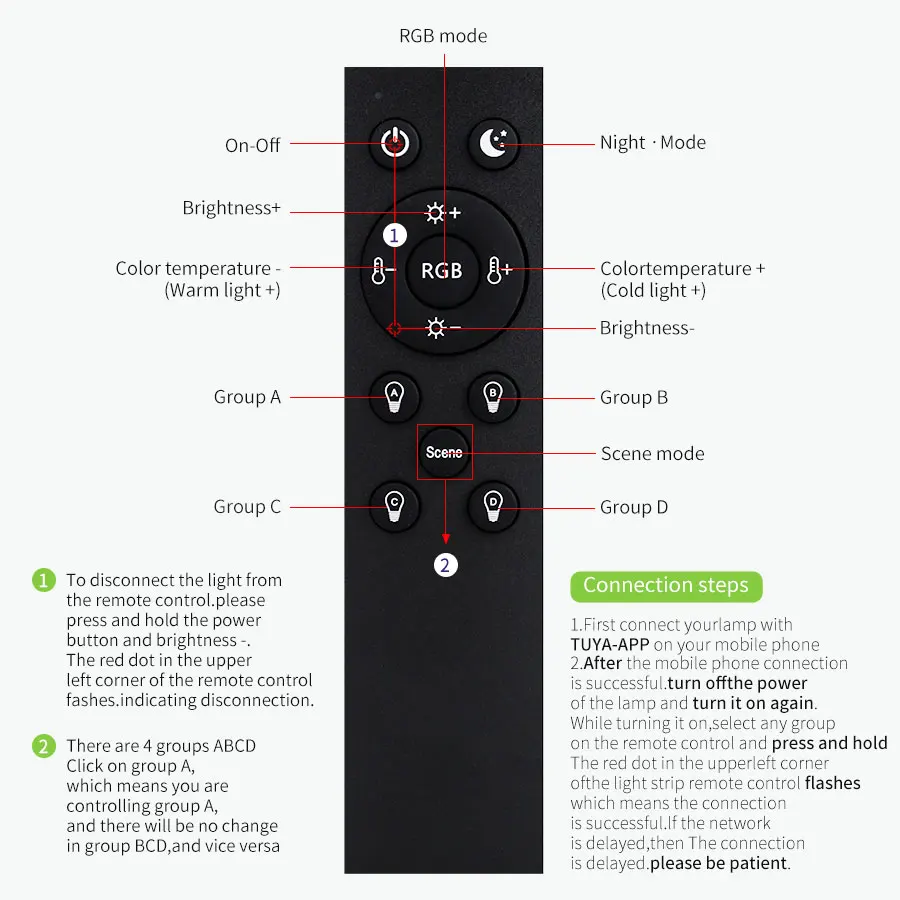 Wifi Led Light Bulbs E27 E26 110V 220V Tuya Smart Life Alexa Google Assistant RGB Lamp Ampoules 10W RF 2.4G Remote Group Control