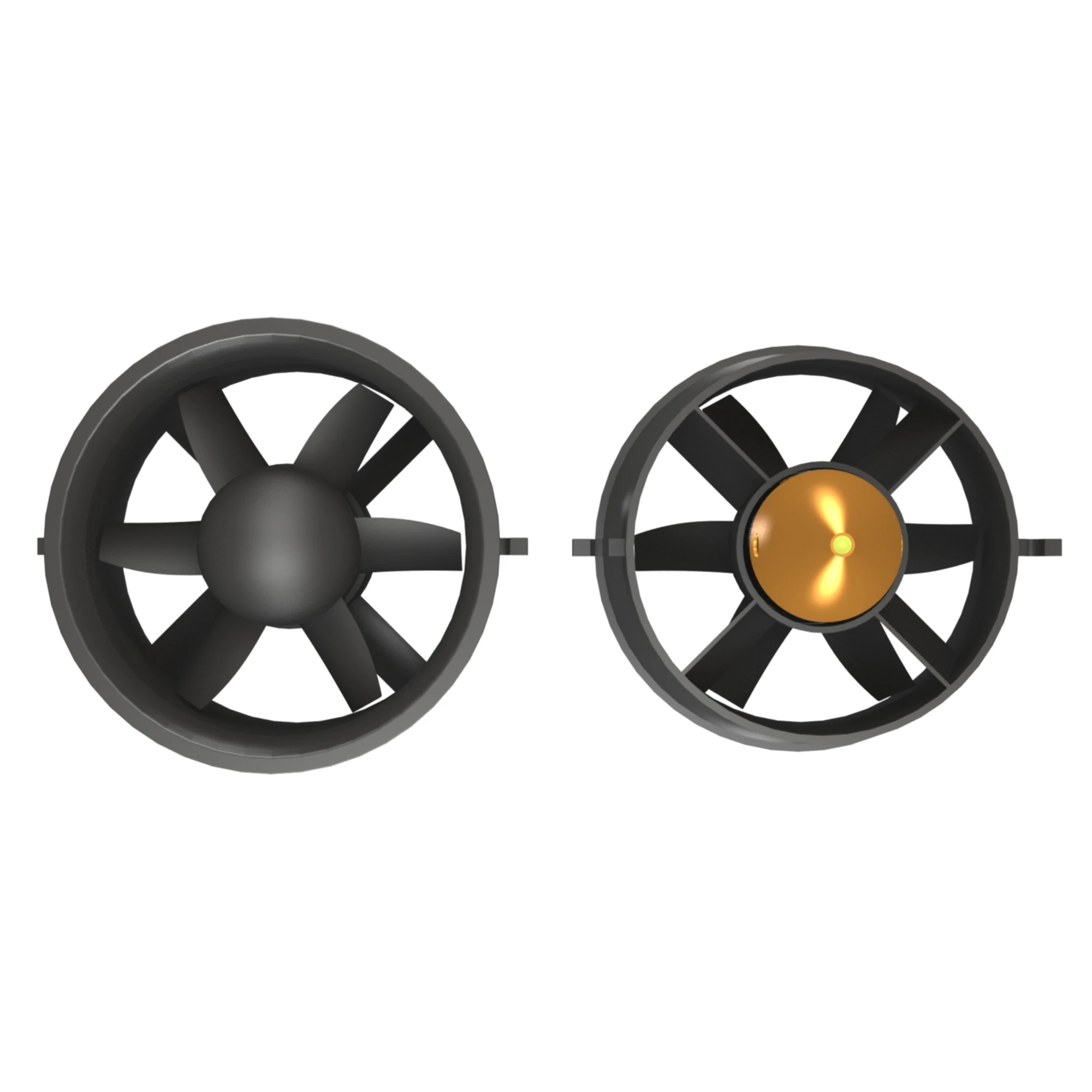 70mm Duct Fan EDF with 2822 3000KV 4S Motor and Hobby wing Skywalker 50A ESC For RC Helicopter Multiaxis Fixed-wing Airplane Pa