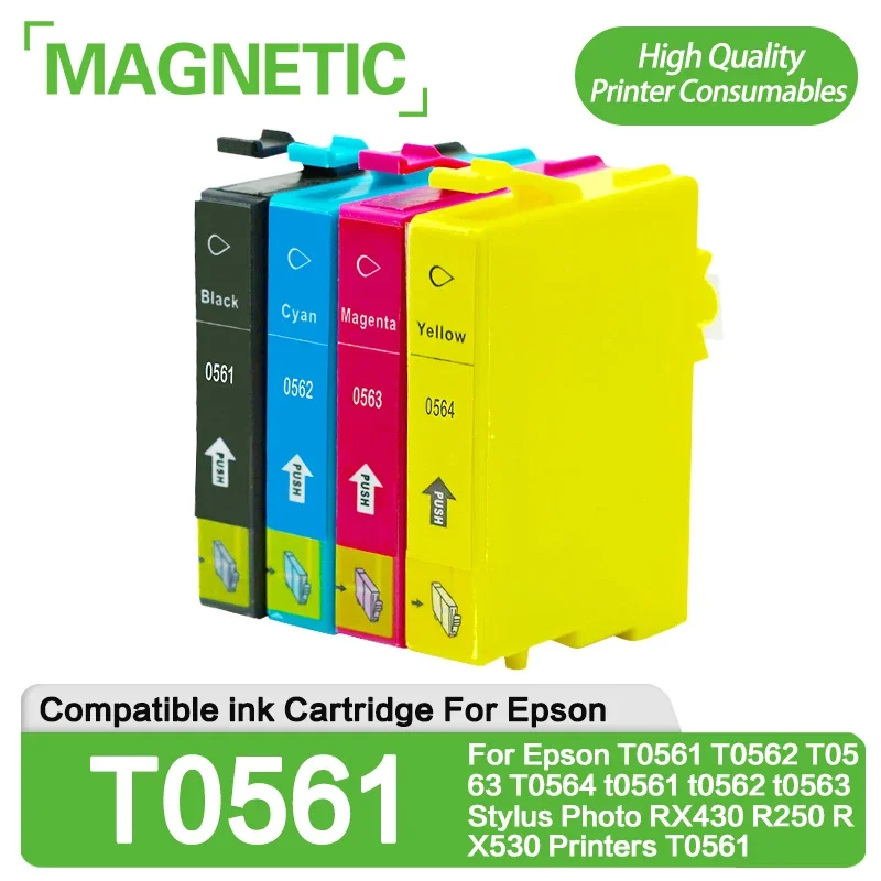 Compatible Ink Cartridge For Epson T0561 T0562 T0563 T0564 t0561 t0562 t0563 Stylus Photo RX430 R250 RX530 Printers T0561