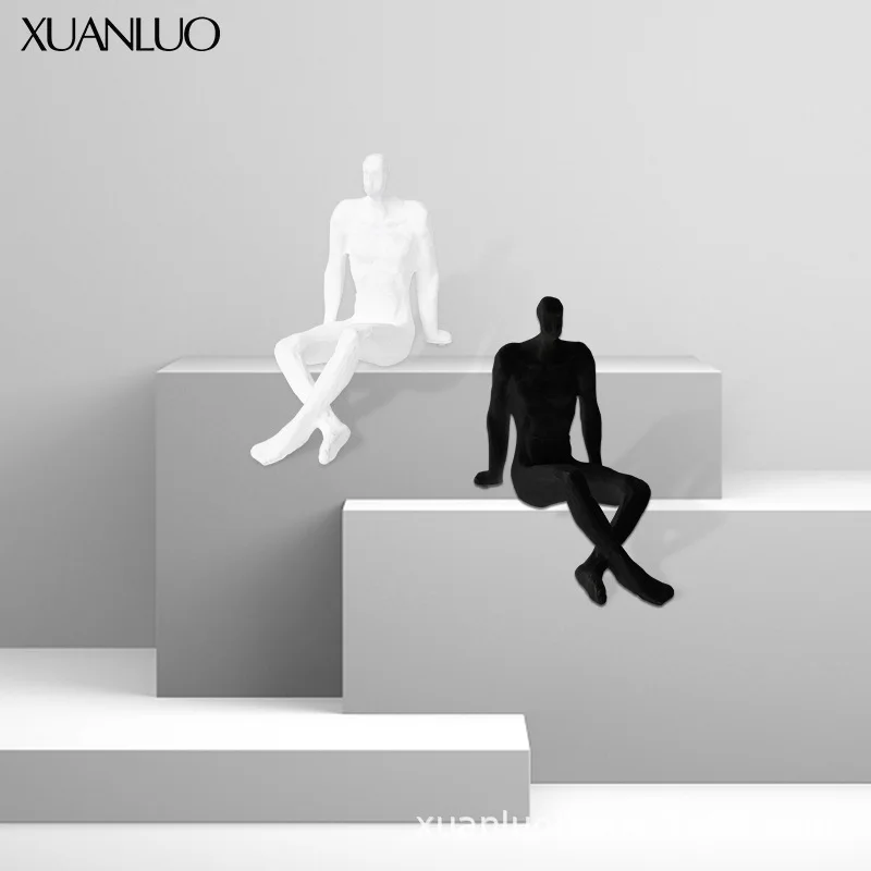 Minimalist Modern Creative Art Abstract Human-Shaped Resin Ornament Soft Decorative Piece Living Room Tabletop Display
