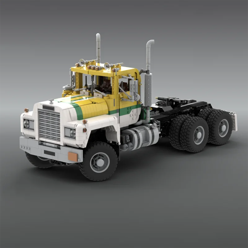 

Новая голова грузовика MACK R700 RC 6x6 1:13, белая модель тяжелого грузовика с прицепом, детская игрушка, подарок, технология, строительные блоки