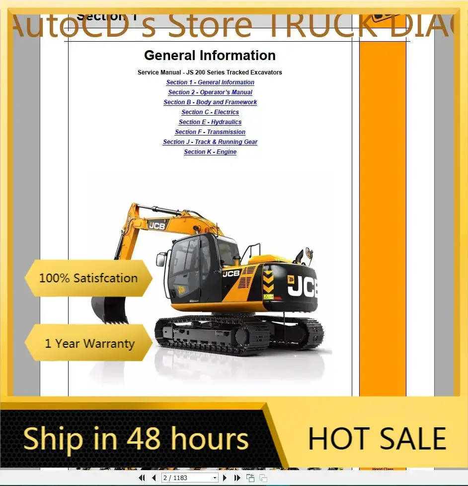 

Руководство по обслуживанию AutoCD JCB. Все новые модели 2019.