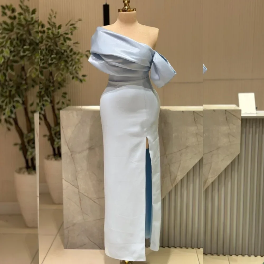 

Customized Formal Gown Women Prom Evening Dress Jersey Pleat A-line Off-the-shoulder Dresses Unisex Chinese Style Casual Sim