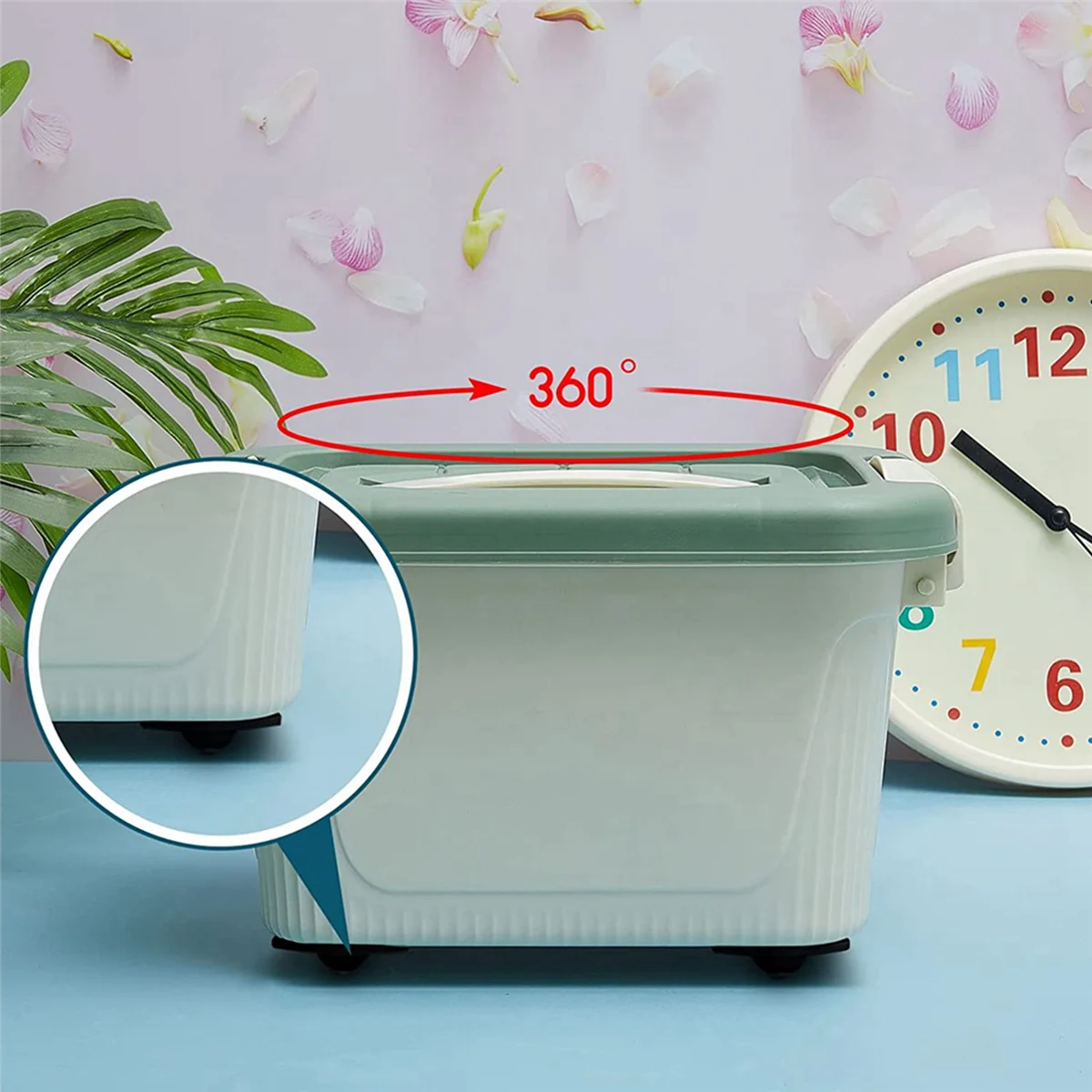 ABGR-16 шт. Самоклеящиеся ролики Мини-поворотные колеса Вращение на 360 градусов Липкий шкив с шарикоподшипниками (черный)