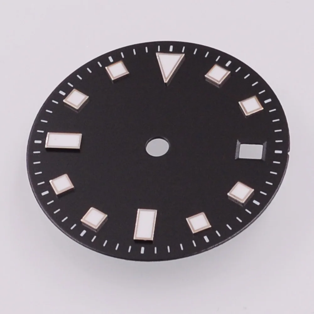 28.5mm Green luminous Watch Dial Sterile dial Fit ETA 2824 2836 Mingzhu DG2813 3804 Miyota 8205 8215 821A Movement Watch parts