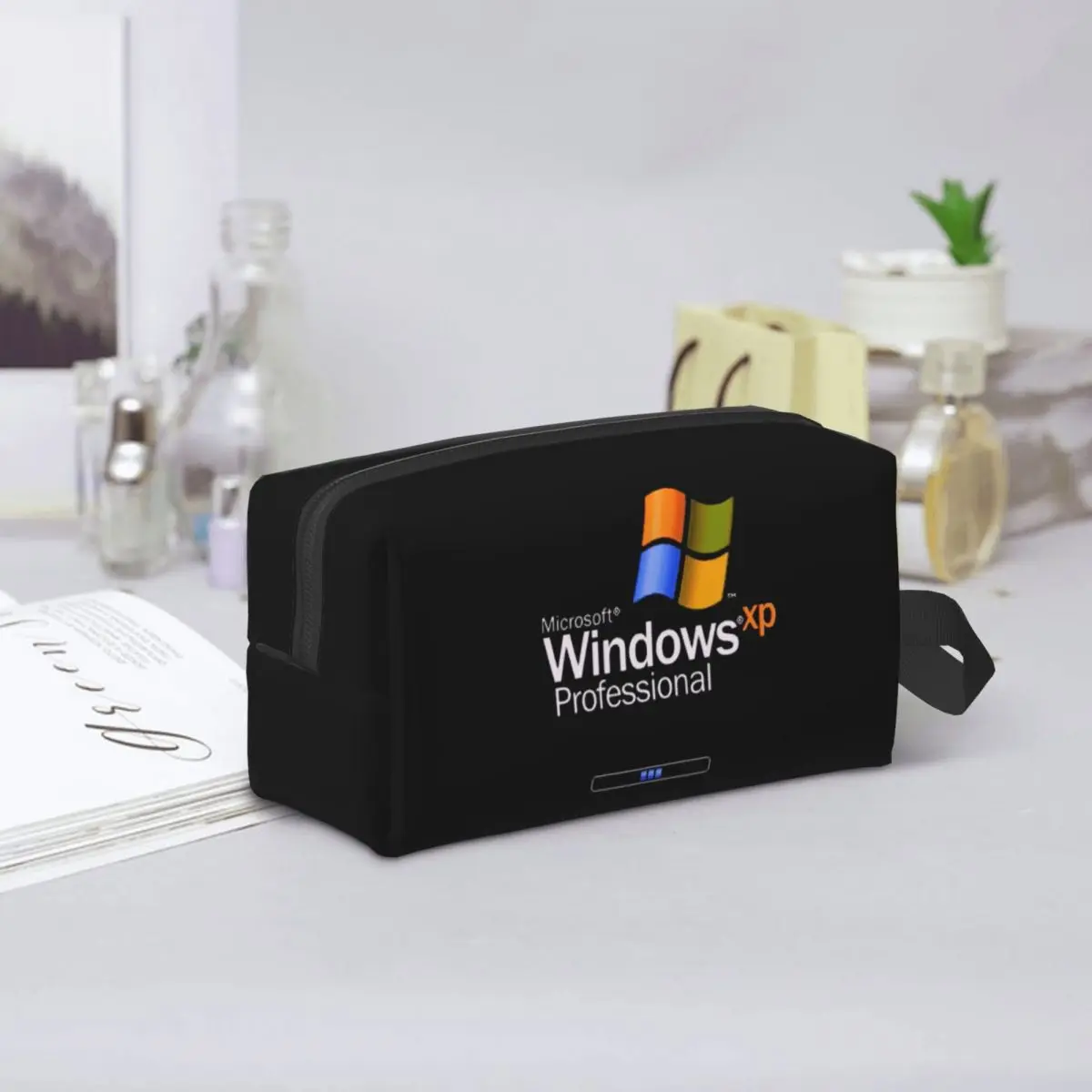 Windows 95 Geeks Nerd Mesh Makeup Bag Cosmetic Organizer Storage Dopp Kit Toiletry Cosmetic Bag for Women Beauty Pencil Case