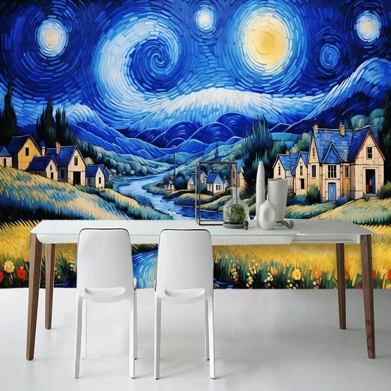 3D Waterproof Wallpaper European Painting Style Landscape Art Mural Living Room Bedroom Study TV Home Decor Papel Tapiz Sticker