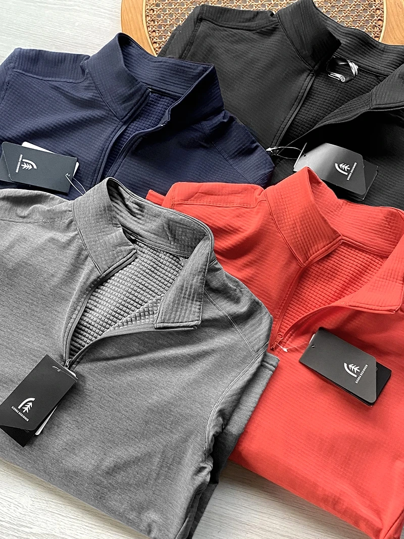 

Мужская уличная куртка Fce Jaet с молнией, внутренним квадратным узором, быстросохнущая, влагоотводящая, спортивная, прямого кроя, осенняя...