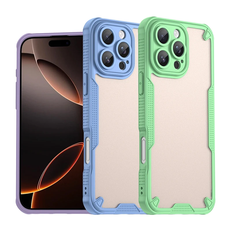 Neue Rüstung Stoßstange Stoßfest Telefon Fall Für iPhone 16 14 Pro Max 15 16E SE Plus Silikon Hard Cover Capa