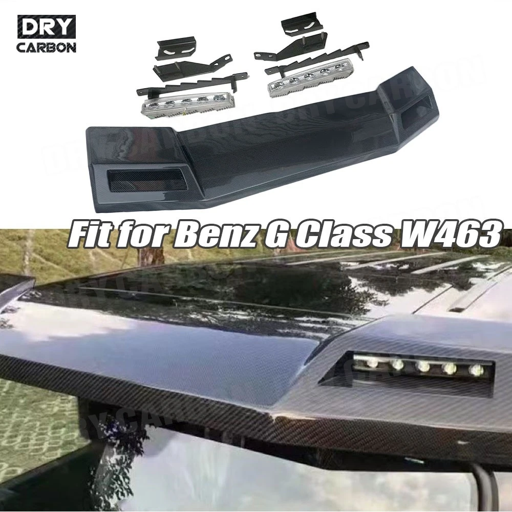 

Carbon Fiber B Style Car Roof Wings Roof Spoiler with LED Lights for Mercedes Benz G Class W463 G500 G55 G65 Wagon 2015+