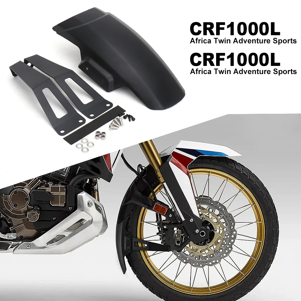 For Honda CRF1000L CRF 1000 L Africa Twin Adventure Sports CRF1100L AFRICA TWIN Motorcycle Front Fender Mudguard Fairing Black