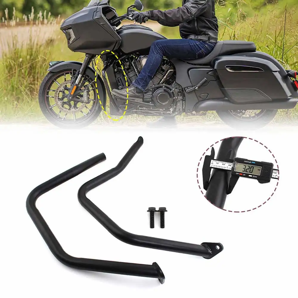 

Motorcycle Engine Guard Highway Crash Bars For Indian Challenger Chieftain Roadmaster Pursuit 2020-2025 Front Bumper Protection