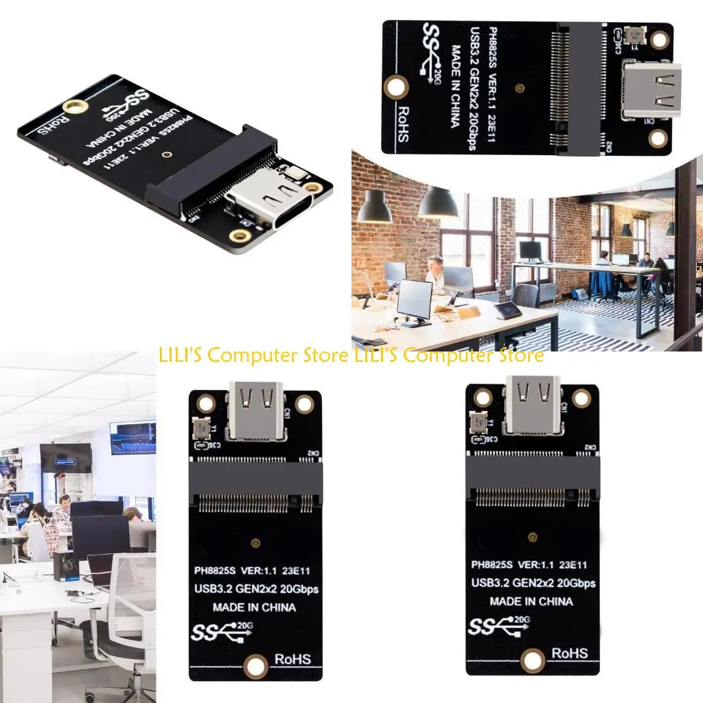 

A52B M.2 to Type C Solid Disk Adapter Board Supports NVME and Transfer Speeds Up to 2000MB/s NVME Conversion Board