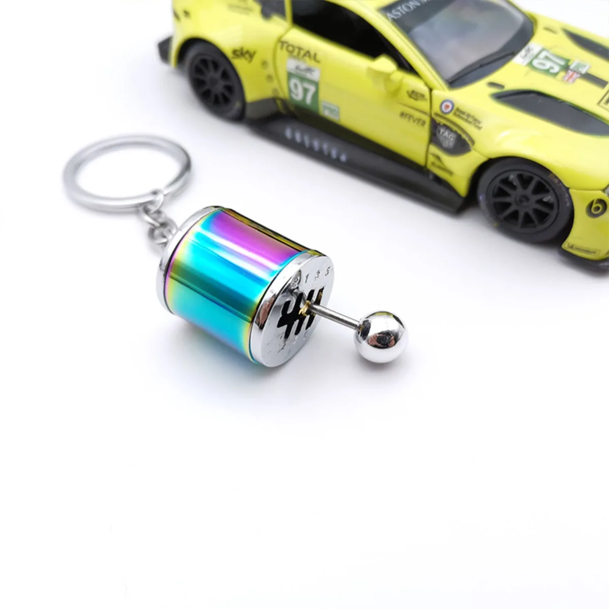 Mini Gear Shift Keychain Car Manual Gear Stick Pendant Auto Racing Bag Charm Cool Gift For Car Lovers Drivers