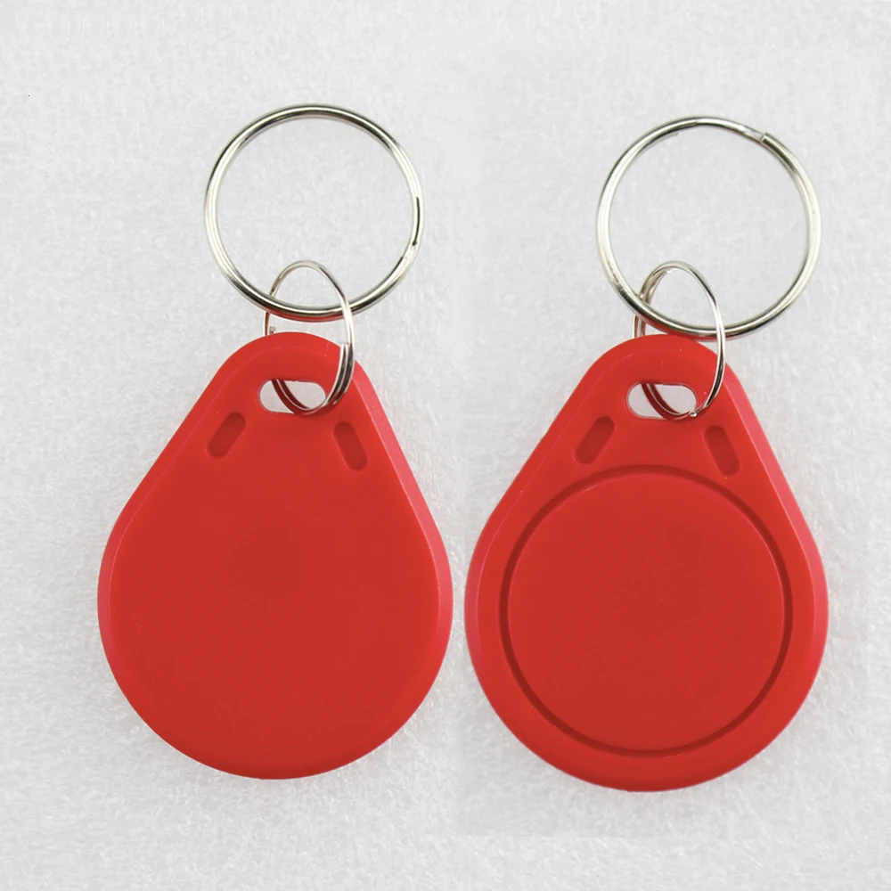 100pcs 13.56MHz RFID Tags Keychains IC RFID Keyfobs Token MF S50 1K Proximity Smart Access Control Key Card ISO14443A, Read Only