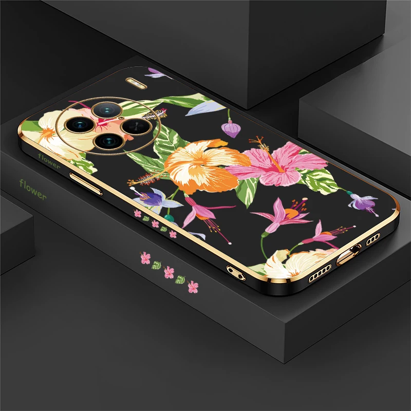 سيليكون زهرة طباعة جراب هاتف ل Vivo Y100 5G Y53S Y55S Y72 Y71 Y70 Y67 Y77T Y95 Y93 Y91i Y81 Y78 Y73 تصفيح غطاء ناعم #1