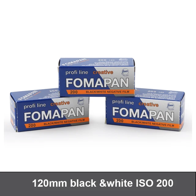 3Rolls Original 120mm FOMAPAN 100 Black& White Negative Film ISO 100 200 400