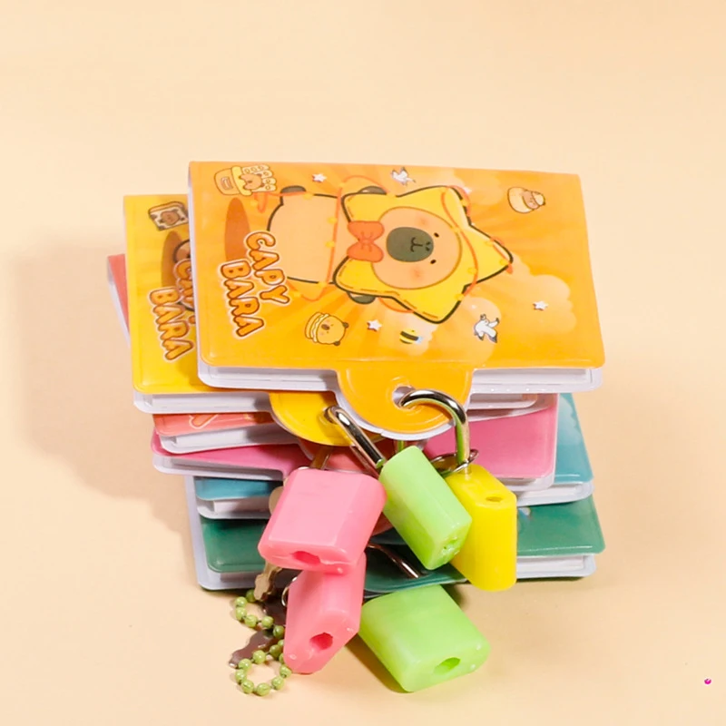 

5/15Pc Kawaii Mini Capybara Notebook Mixed Cute Pocket Notebook Journals Diary Planning Memo Notepad Fun Cartoon Stationery Gift