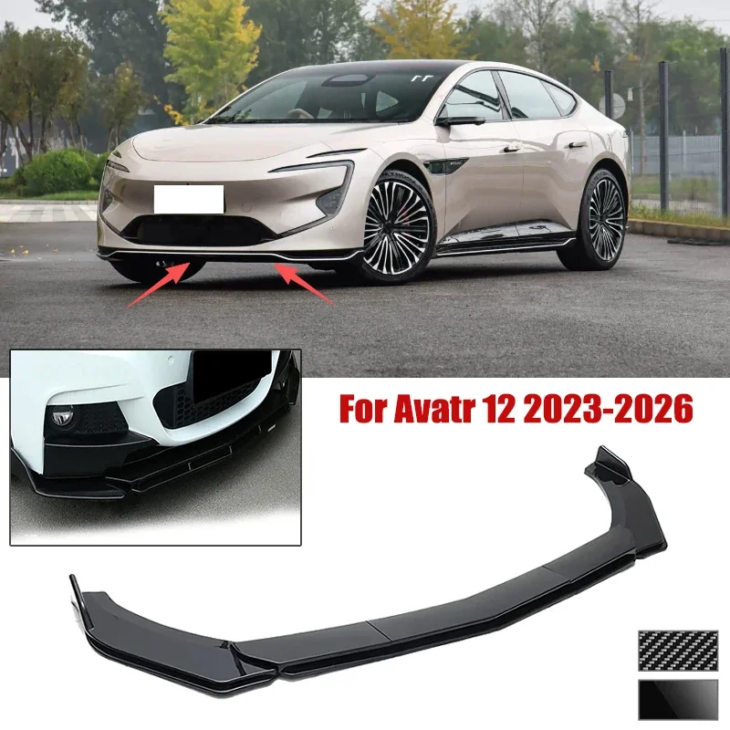 5pcs Front Bumper Shovel For Avatr 12 2023-2026 Spoiler Front Bumper Deflector Anti Scratch Protection Device Accessory