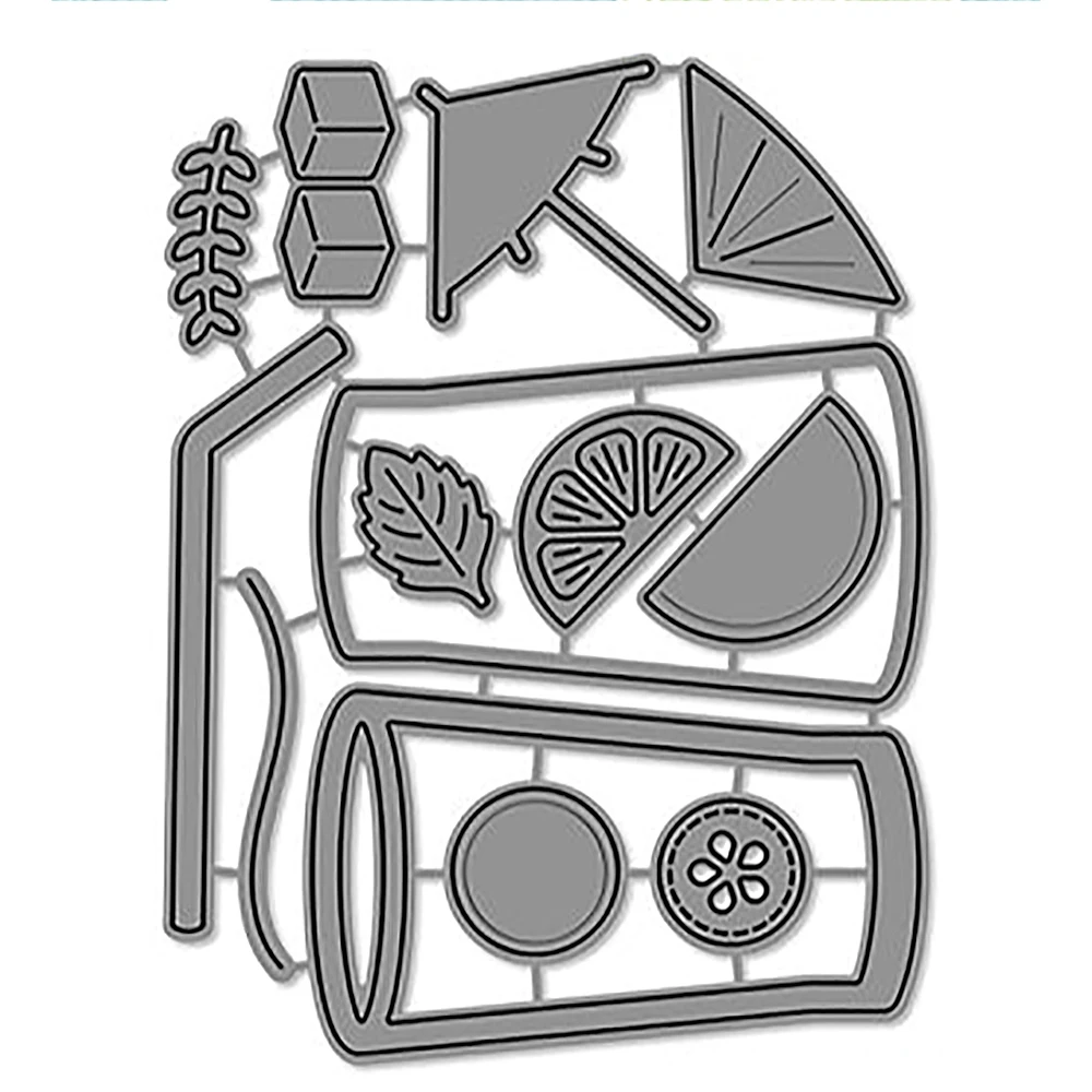 

Build-A-Drink Metal Cutting Dies Embossing Diecut 2025 New for Diy Card Making Scrapbooking Crafting Supplies