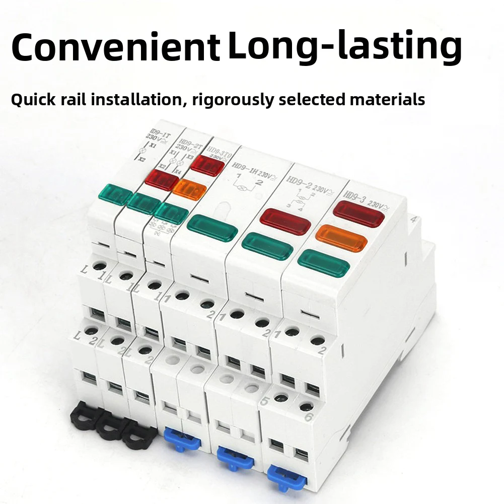 2026 New DIN Rail Mount LED Signal Lamp 230V Indicating Pilot Light High Brightness Power Status Indicator For Electrical Panel