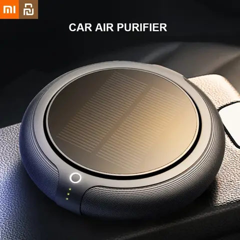 Youpin Xiaomi Air Purifier Solar Charging Deodorant Air Fresh Usb Ozone Generator Car Air Purifier Car Aromatherapy Machine New