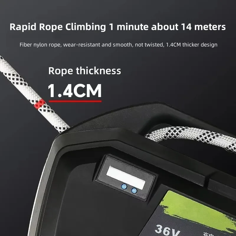 200 kg wiederaufladbare Wechselstrom-Einheit mit Lithiumbatterie, elektrischer Außenwand-Hebeseil-Kletterer mit Kabelschlinge, neuer Zustand