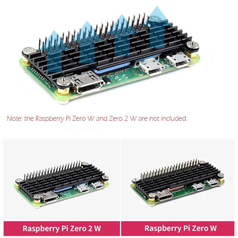 Fotografia 4: Dissipador de calor Raspberry Pi zero, dissipador de calor de alumínio com almofada térmica para Raspberry Pi Zero W, Zero 2 W