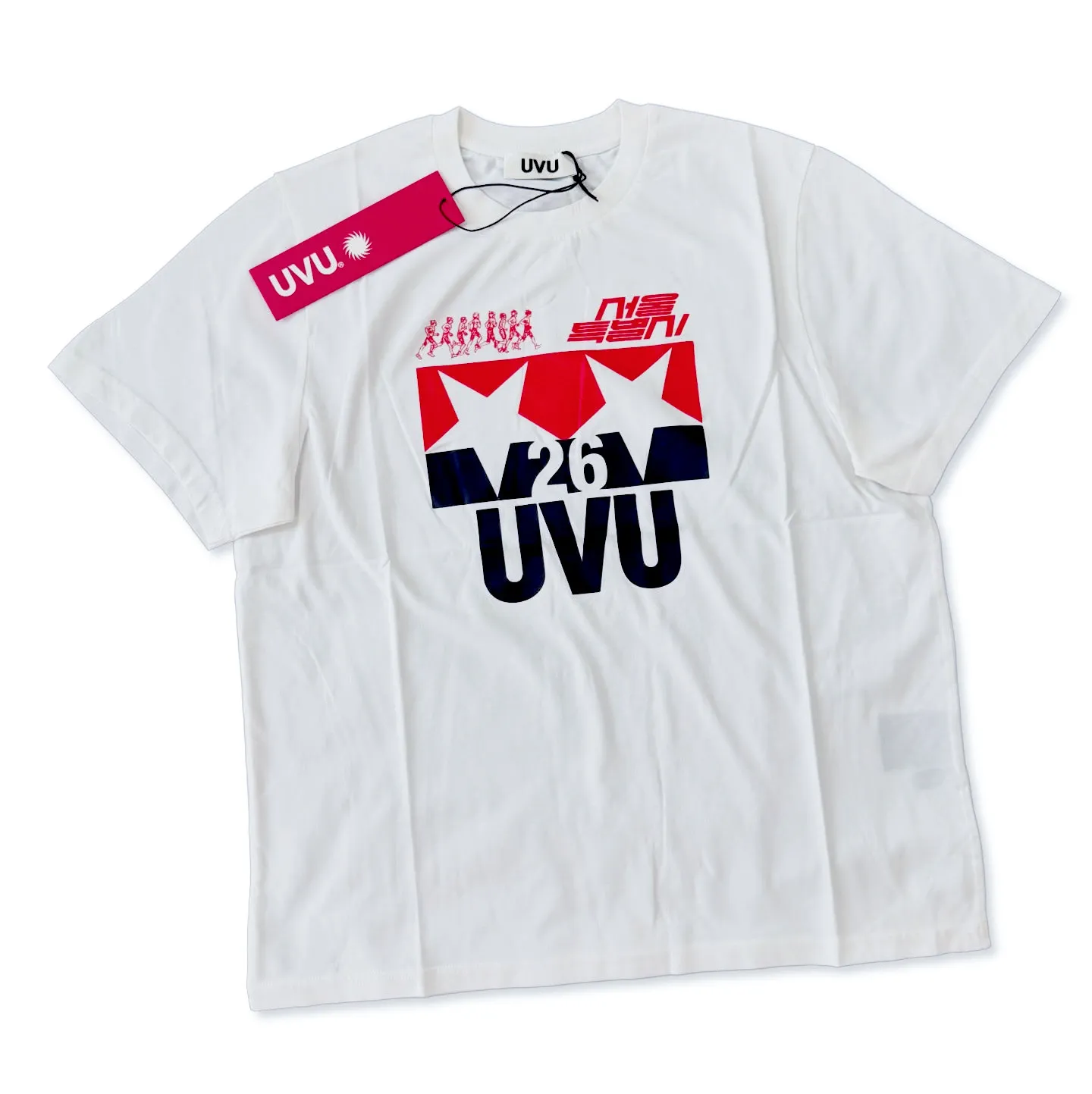 UVU Seoul Limited Print Thin Crew Neck Loose Short Sleeve T-Shirt 26SS