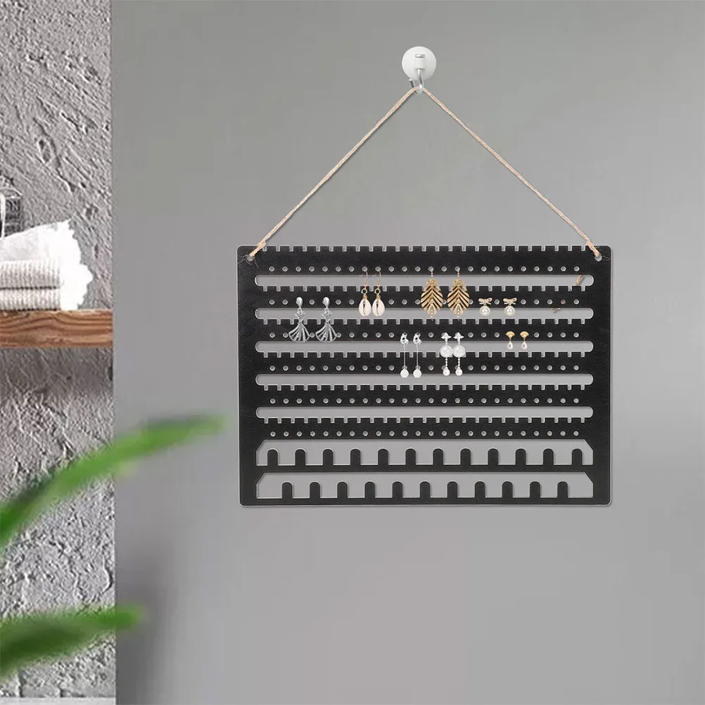 

Настенный деревянный органайзер для украшений (2 шт.): подставка для серег, ожерелий, браслетов и брелоков