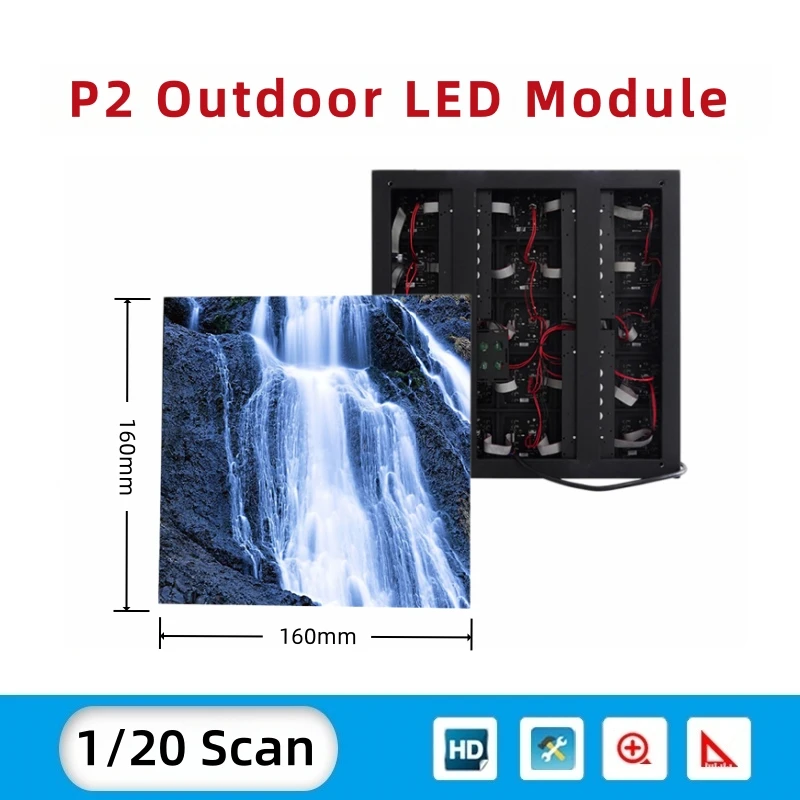 P2-P5 Outdoor Waterproof SMD LED Matrix – 160x160mm, Hub75, Full-Color Pixel Display for Video Walls & Billboards