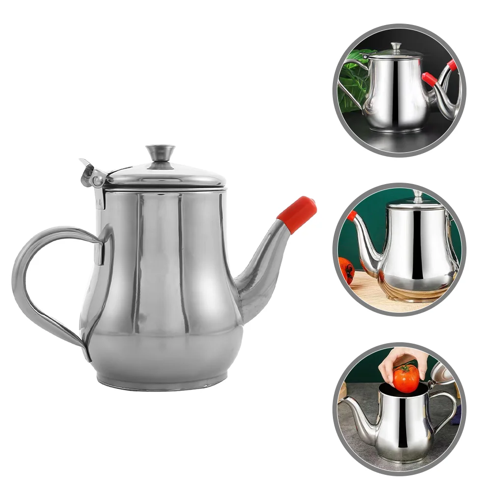 

Stainless Steel Oil Pot Strainer Kitchen Container Containee Grease Household Filtering Cup Teapot